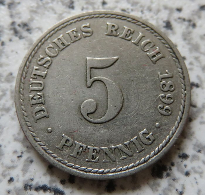  Kaiserreich 5 Pfennig 1899 A   