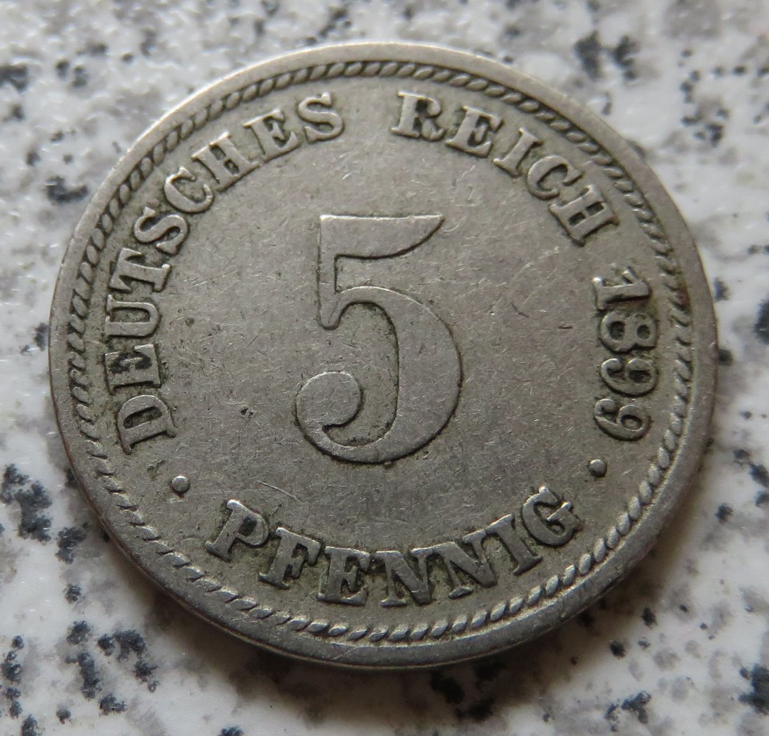  Kaiserreich 5 Pfennig 1899 D   