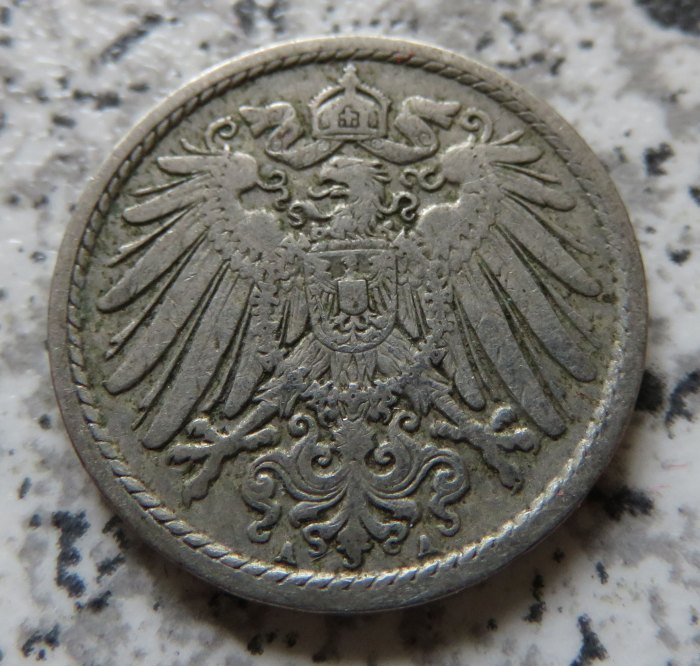  Kaiserreich 5 Pfennig 1900 A   