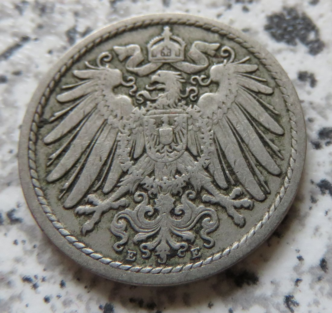  Kaiserreich 5 Pfennig 1900 E   