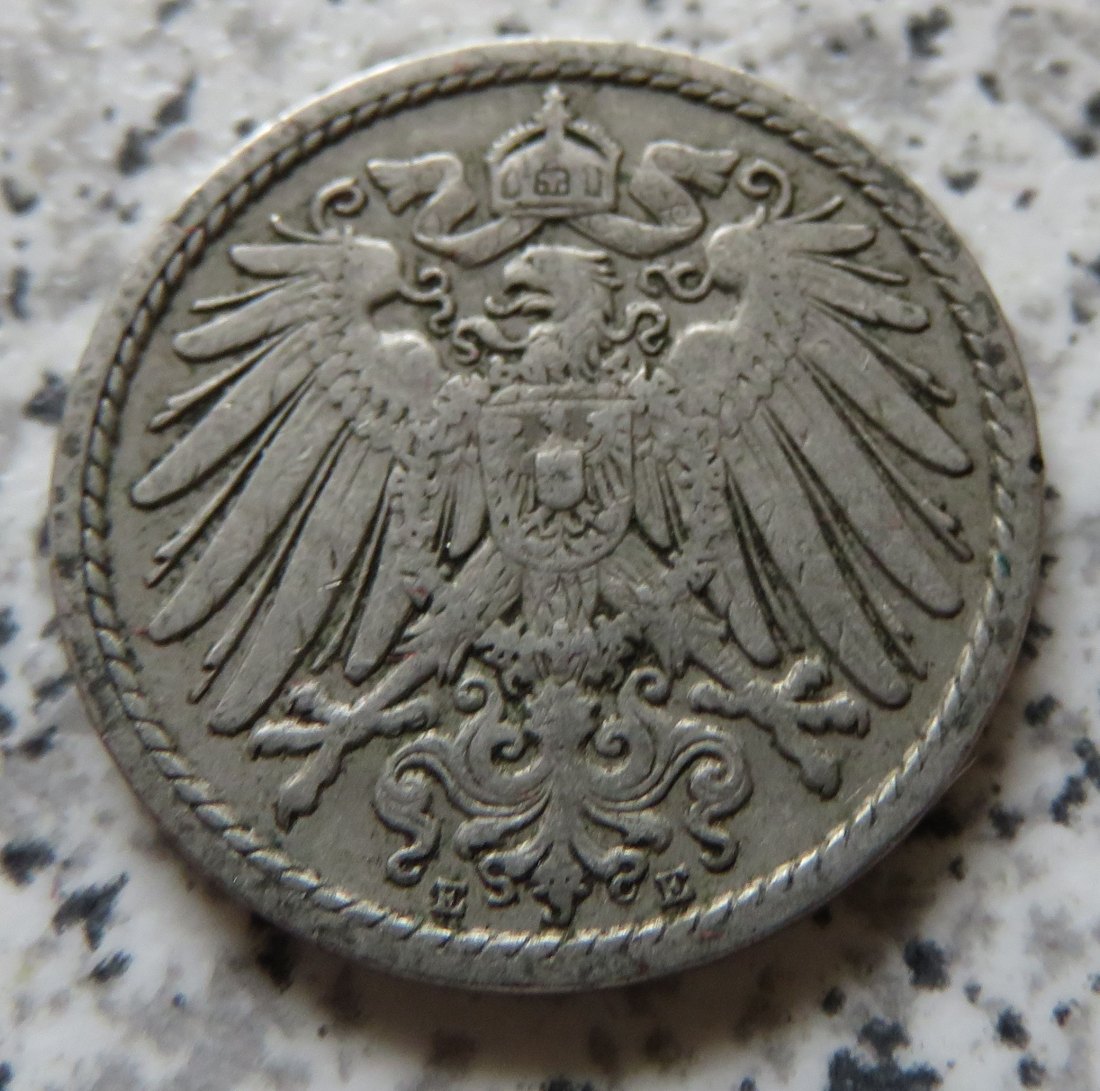  Kaiserreich 5 Pfennig 1900 E   