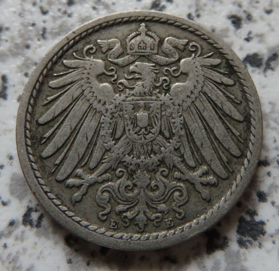  Kaiserreich 5 Pfennig 1901 E   