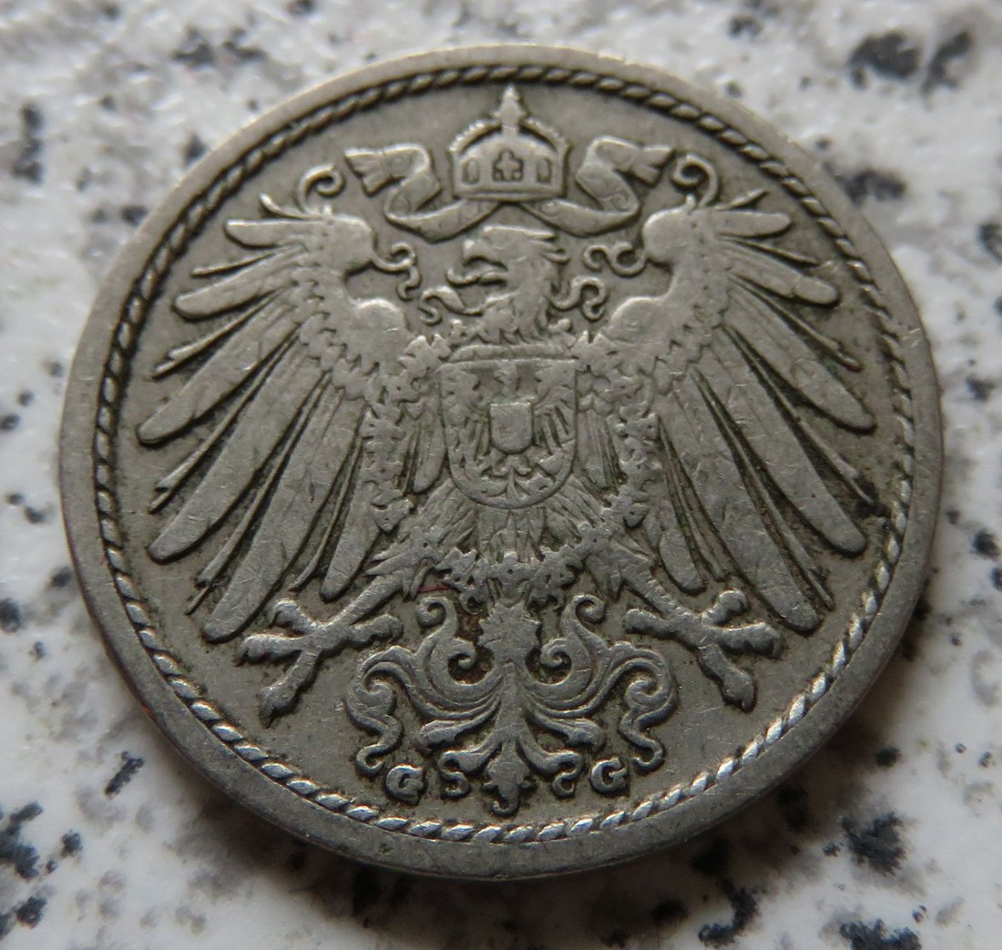  Kaiserreich 5 Pfennig 1901 G   