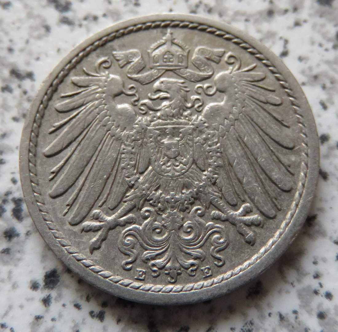  Kaiserreich 5 Pfennig 1902 E   