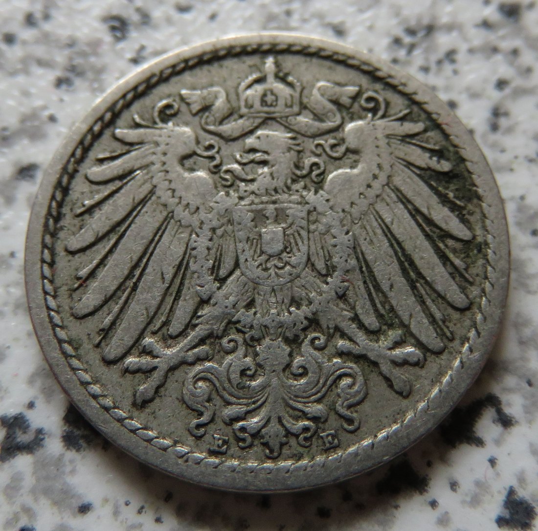  Kaiserreich 5 Pfennig 1902 E   