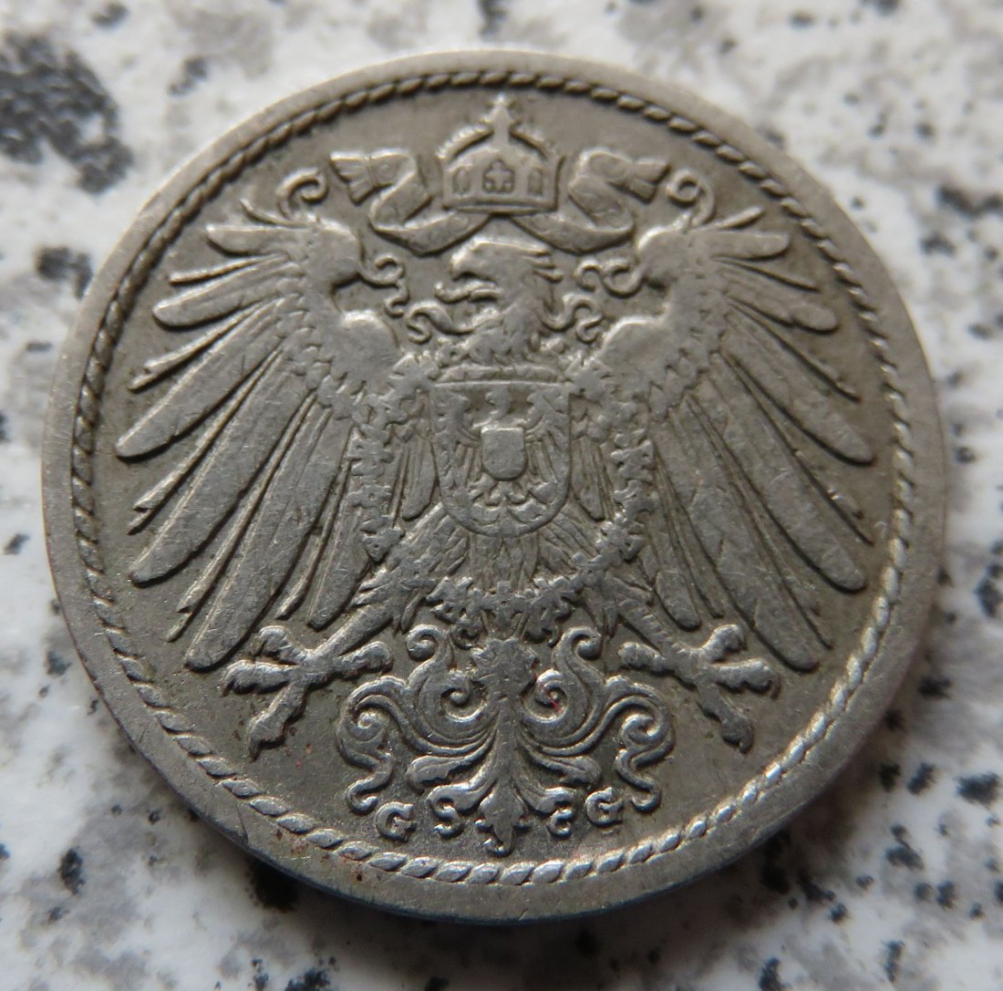  Kaiserreich 5 Pfennig 1902 G   