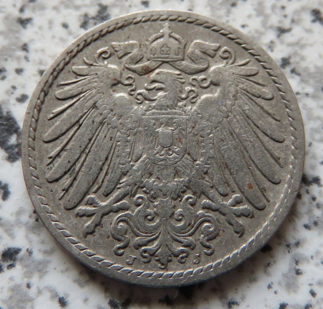  Kaiserreich 5 Pfennig 1902 J   