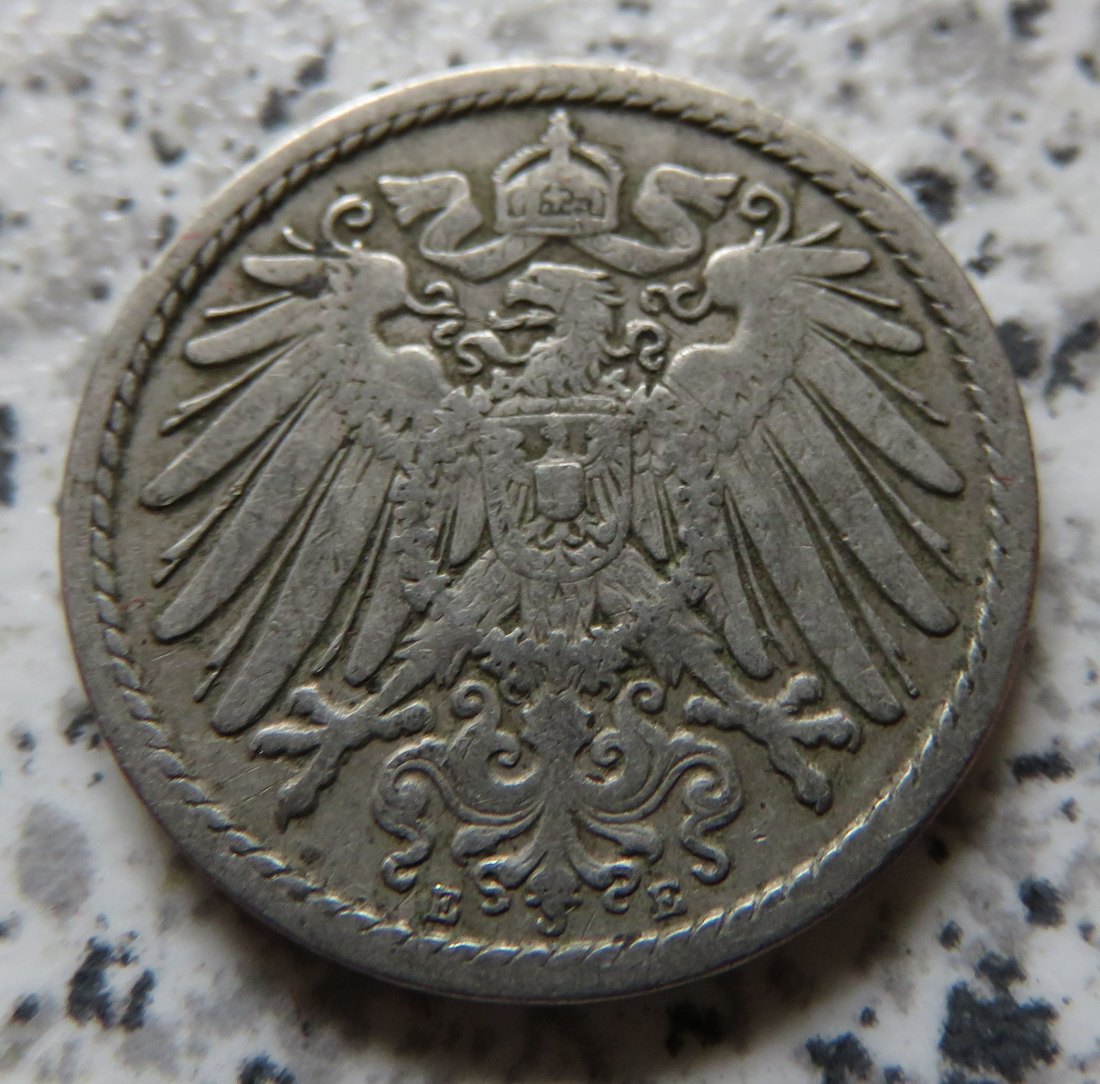  Kaiserreich 5 Pfennig 1903 E   