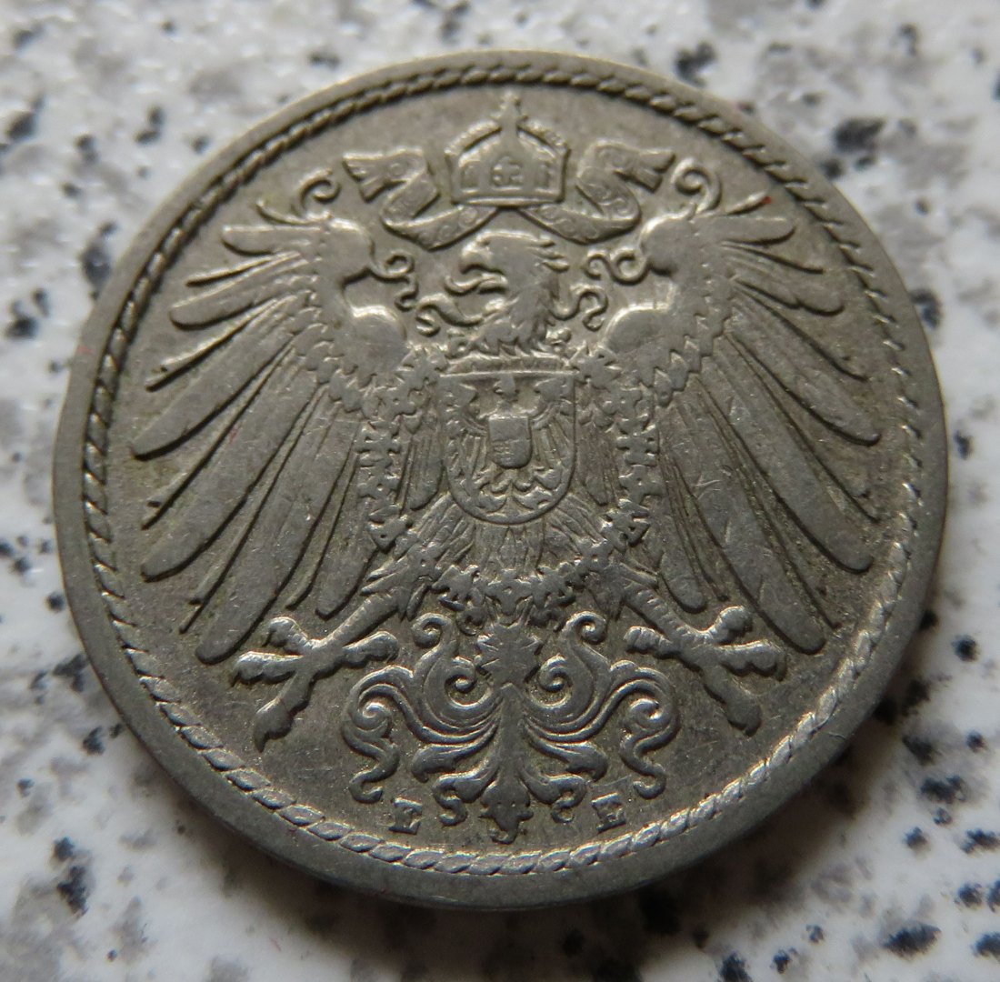  Kaiserreich 5 Pfennig 1904 E   