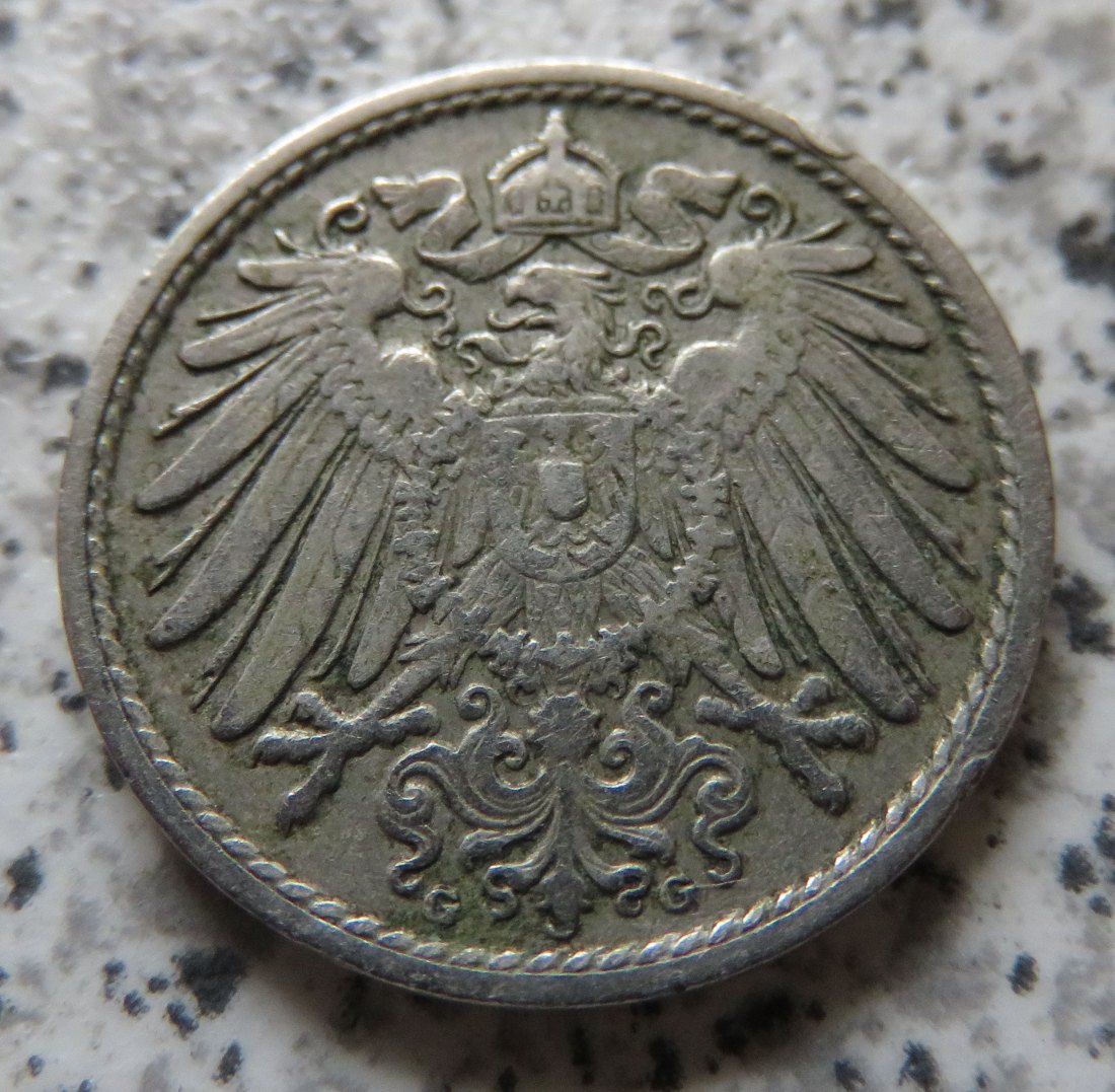  Kaiserreich 5 Pfennig 1904 G   