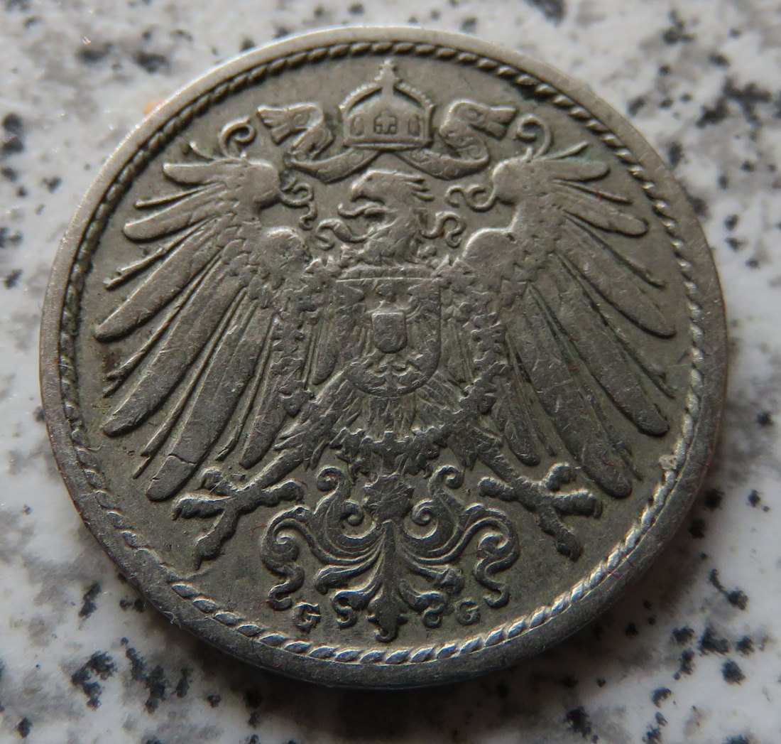 Kaiserreich 5 Pfennig 1904 G   