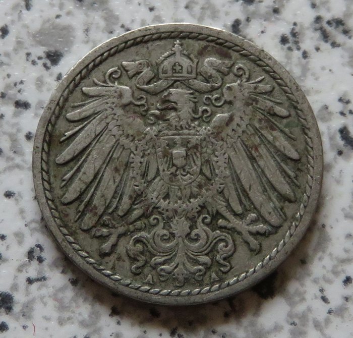  Kaiserreich 5 Pfennig 1905 A   