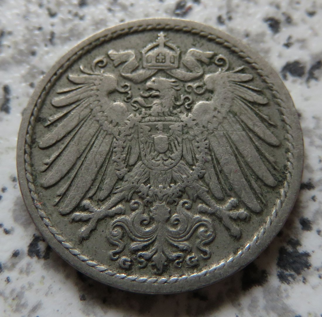  Kaiserreich 5 Pfennig 1906 G   