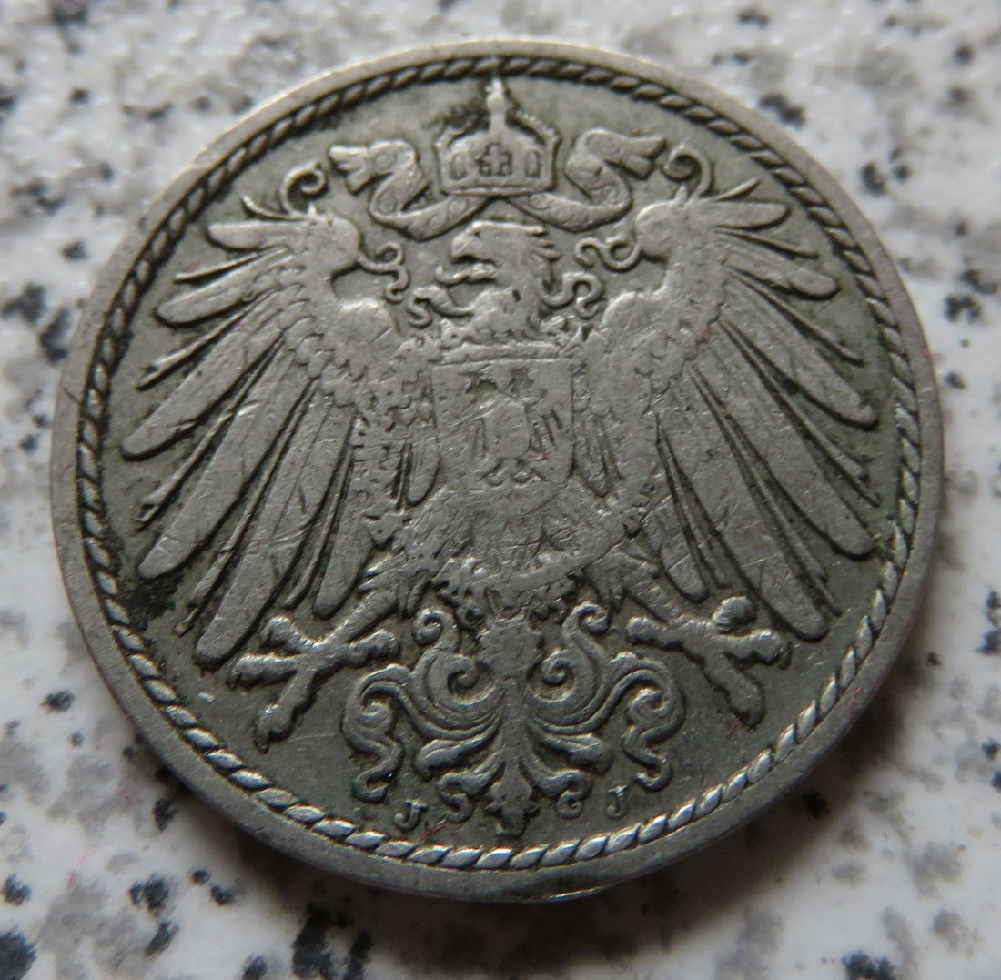  Kaiserreich 5 Pfennig 1907 J   