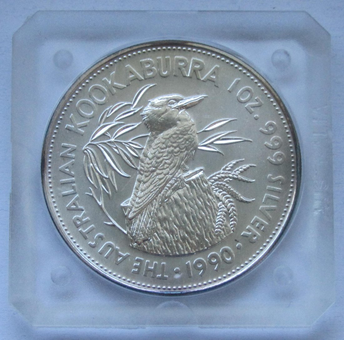  Australien: Silberunze Kookaburra 1990   