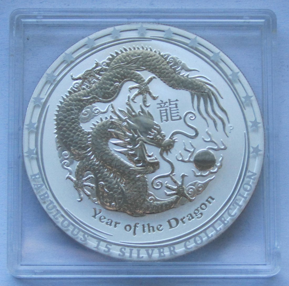  Australien: Silberunze Jahr des Drachen 2012   