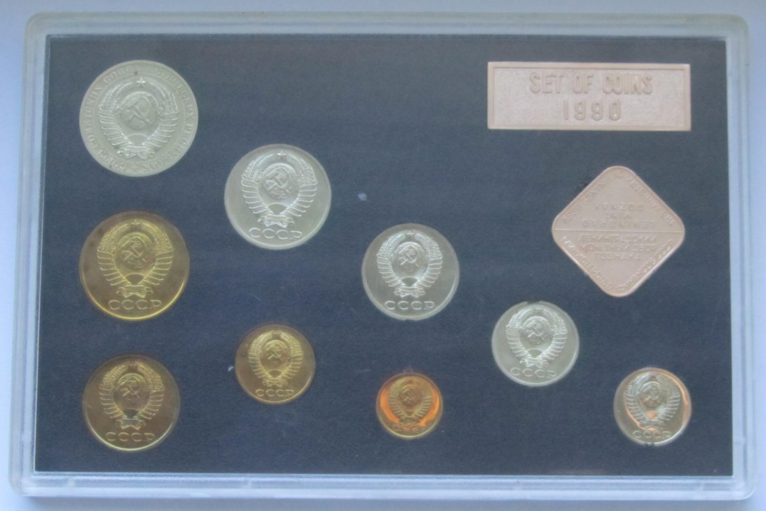  Sowjetunion/Russland: Kursmünzensatz 1990   