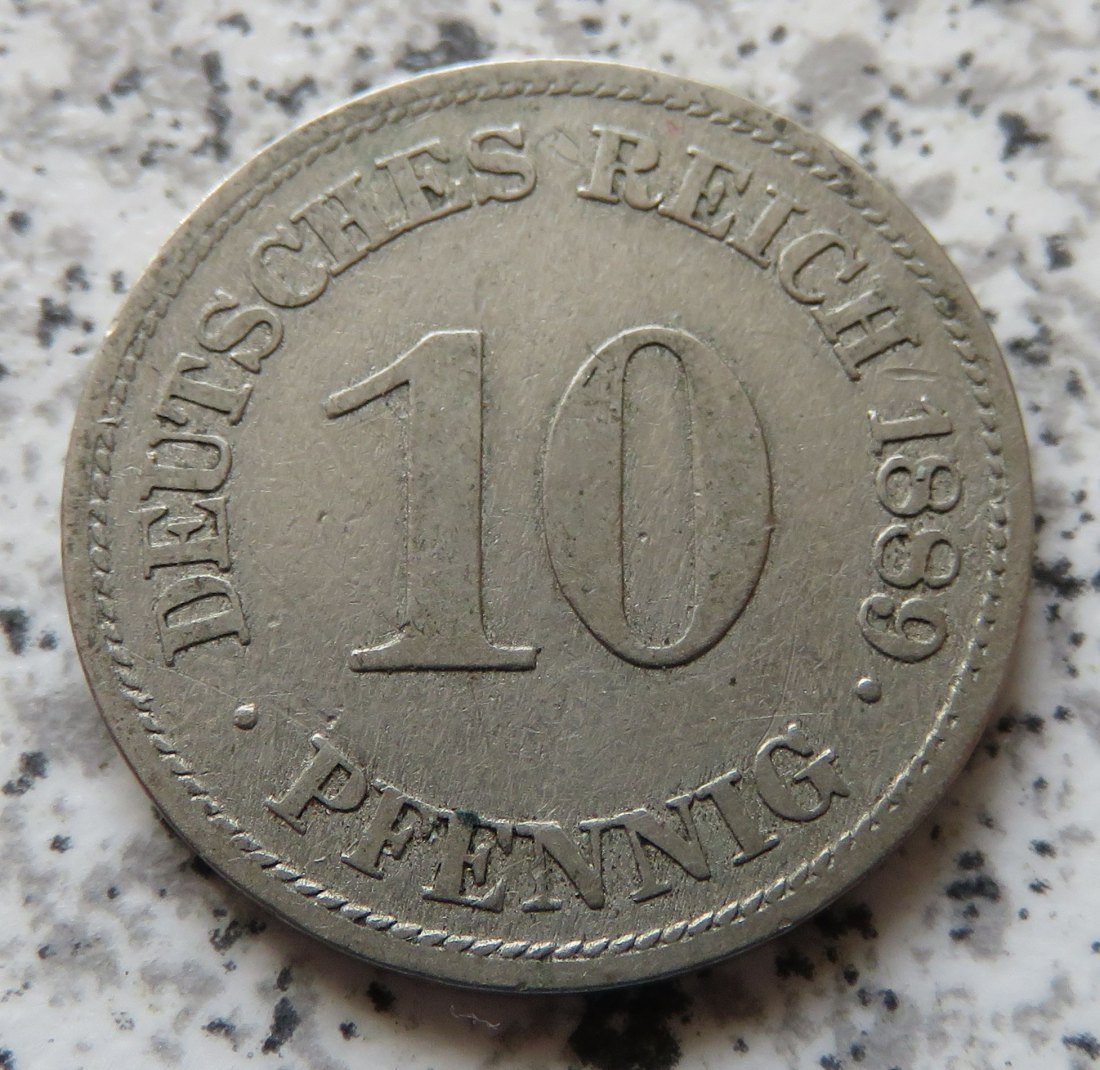  Kaiserreich 10 Pfennig 1889 E   
