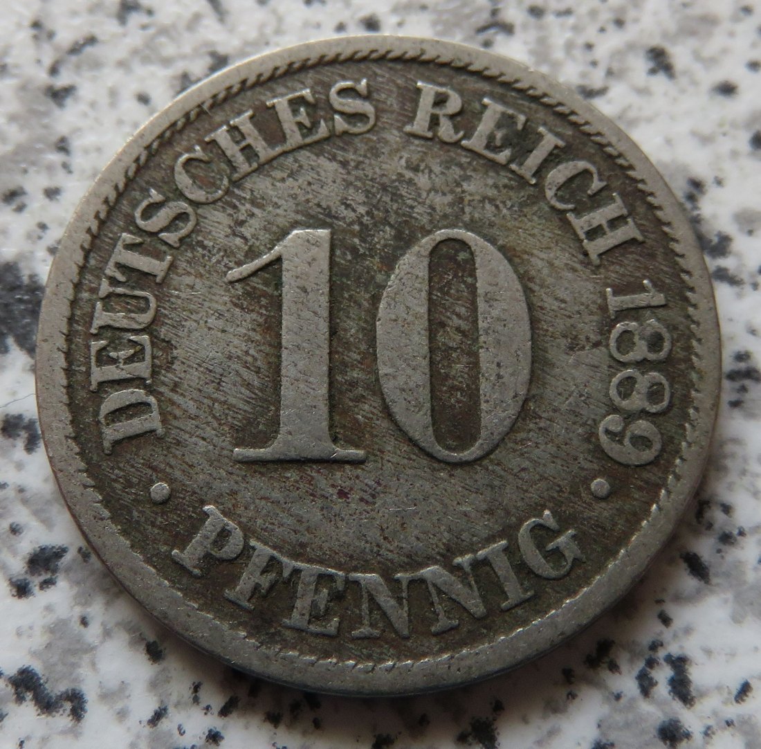  Kaiserreich 10 Pfennig 1889 J   