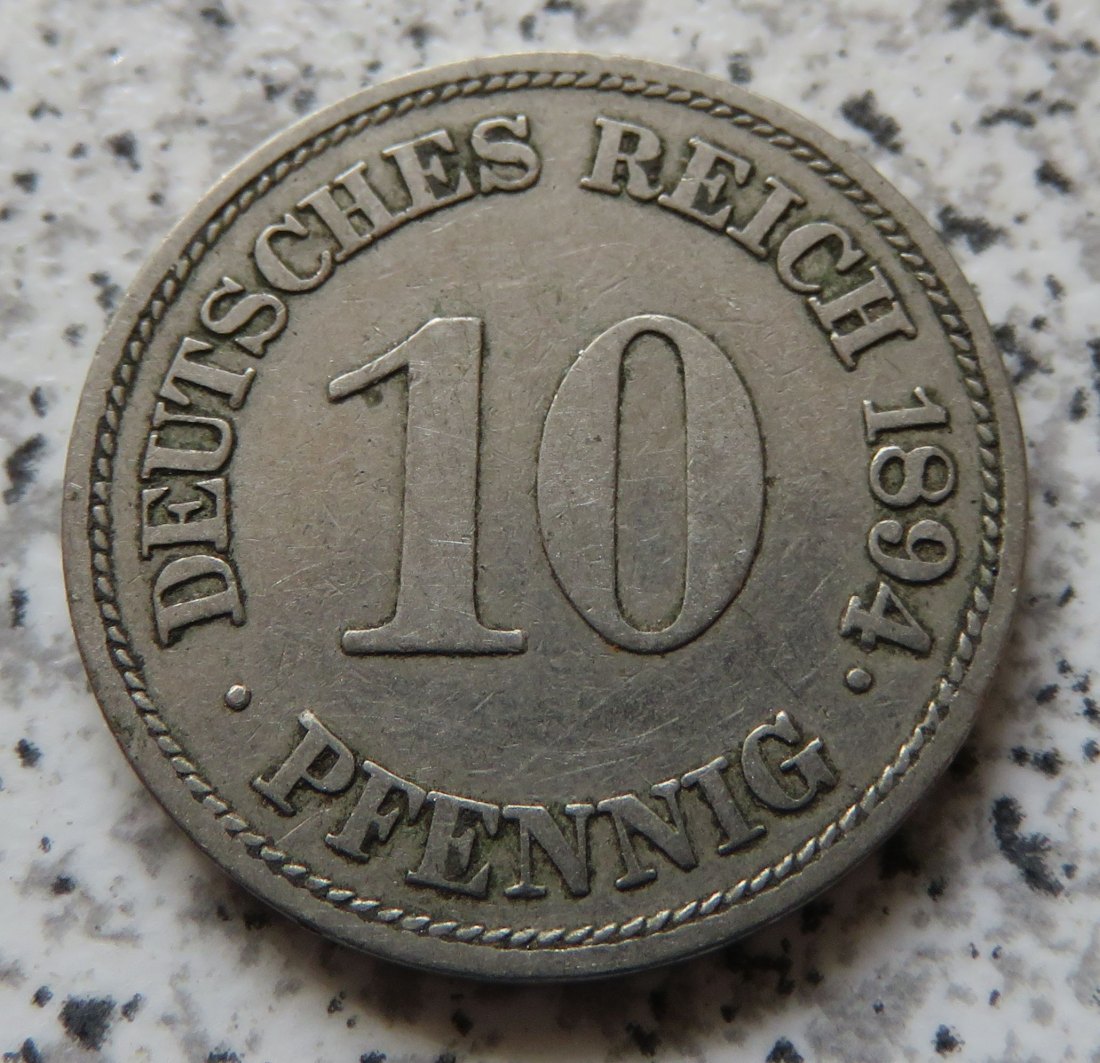  Kaiserreich 10 Pfennig 1894 E   