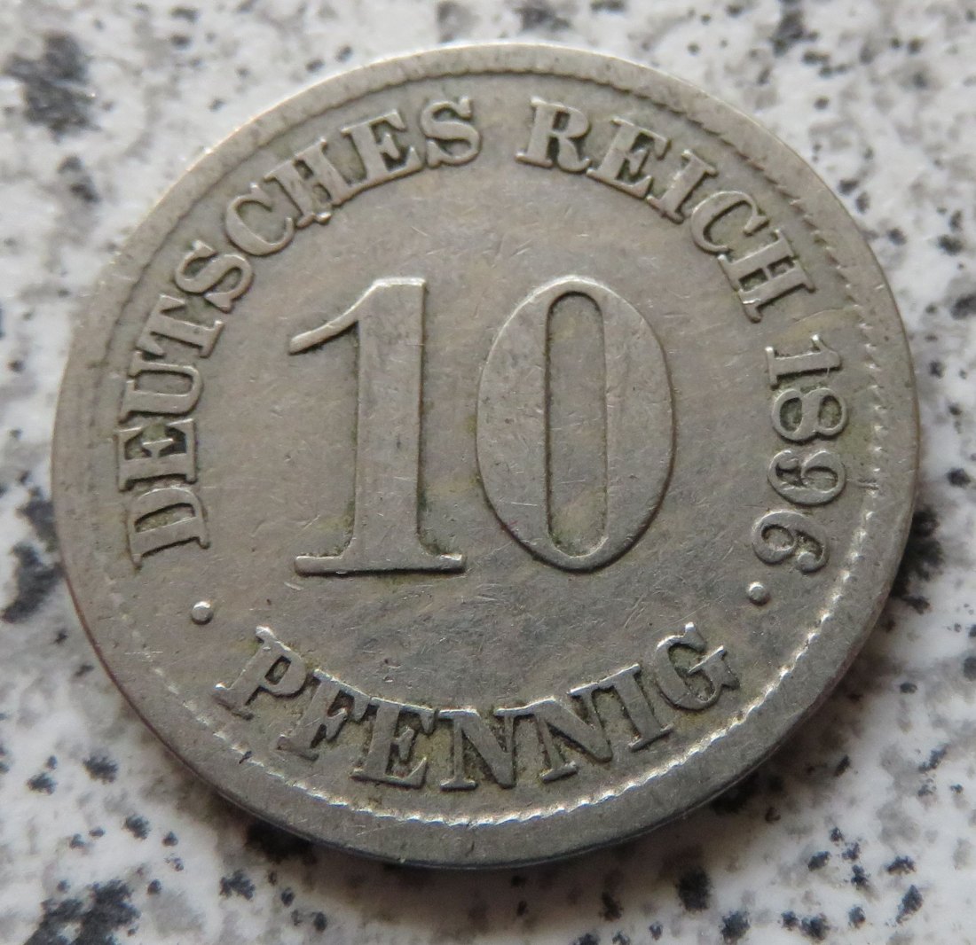  Kaiserreich 10 Pfennig 1896 J   