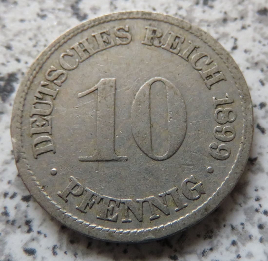  Kaiserreich 10 Pfennig 1899 F   