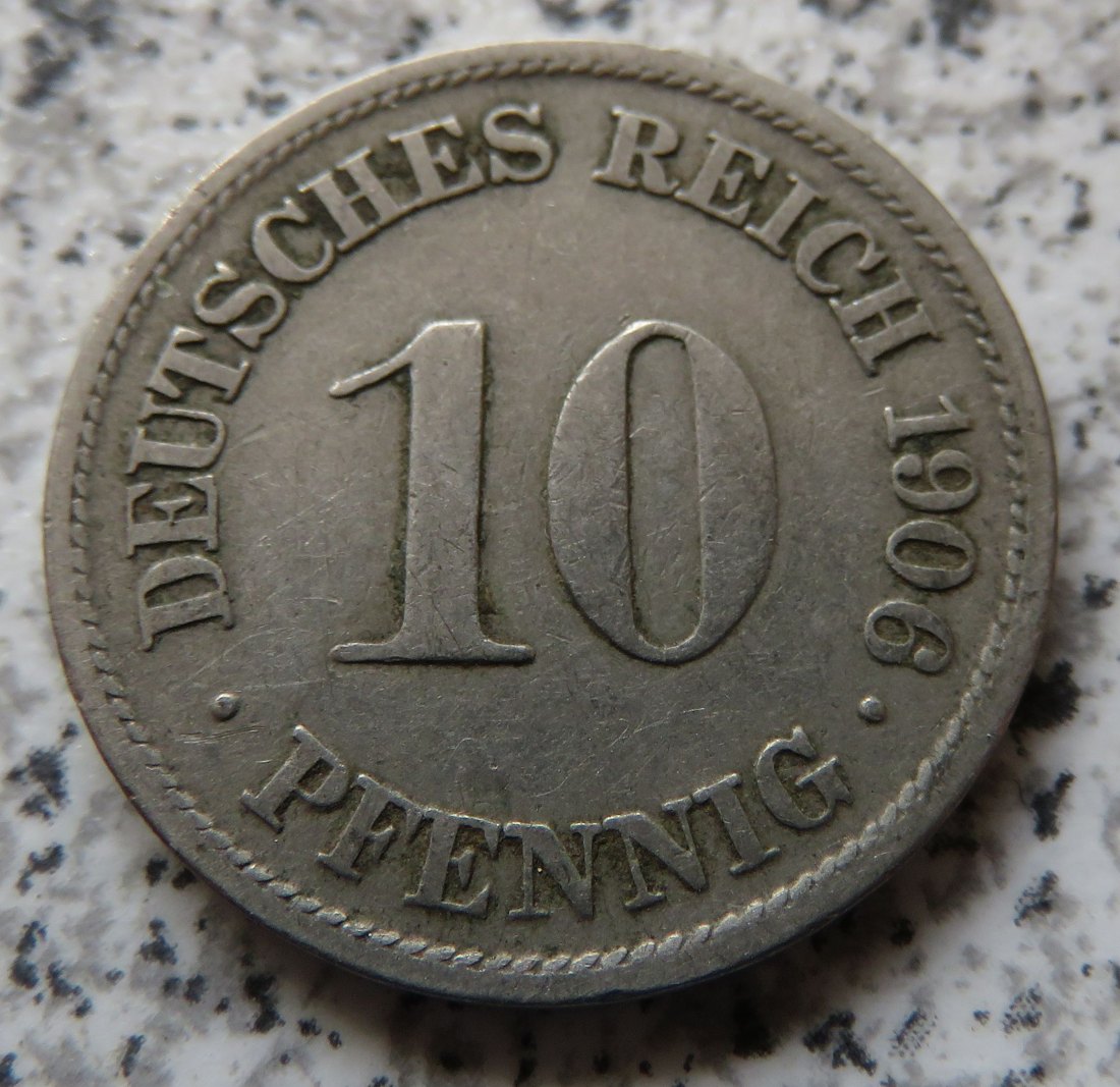  Kaiserreich 10 Pfennig 1906 F   