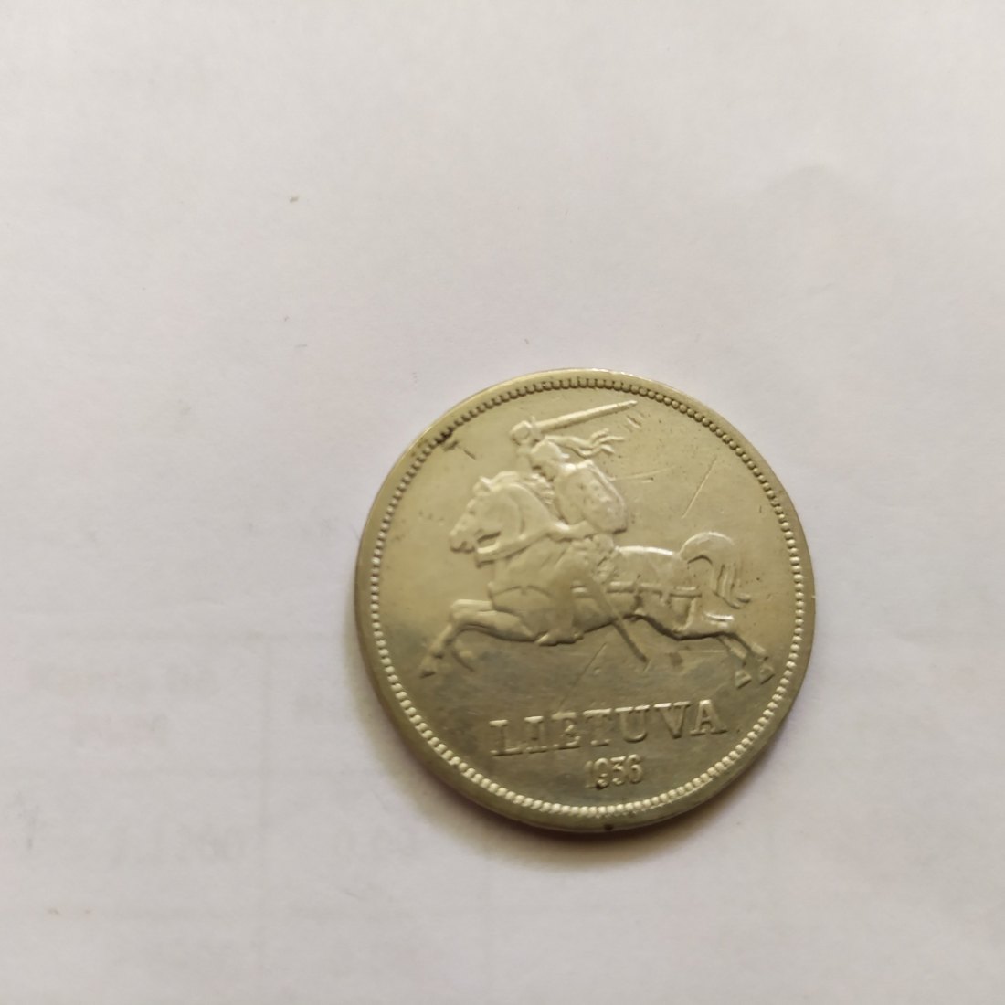  Lithuania.5 litai 1936.Silver 750.   