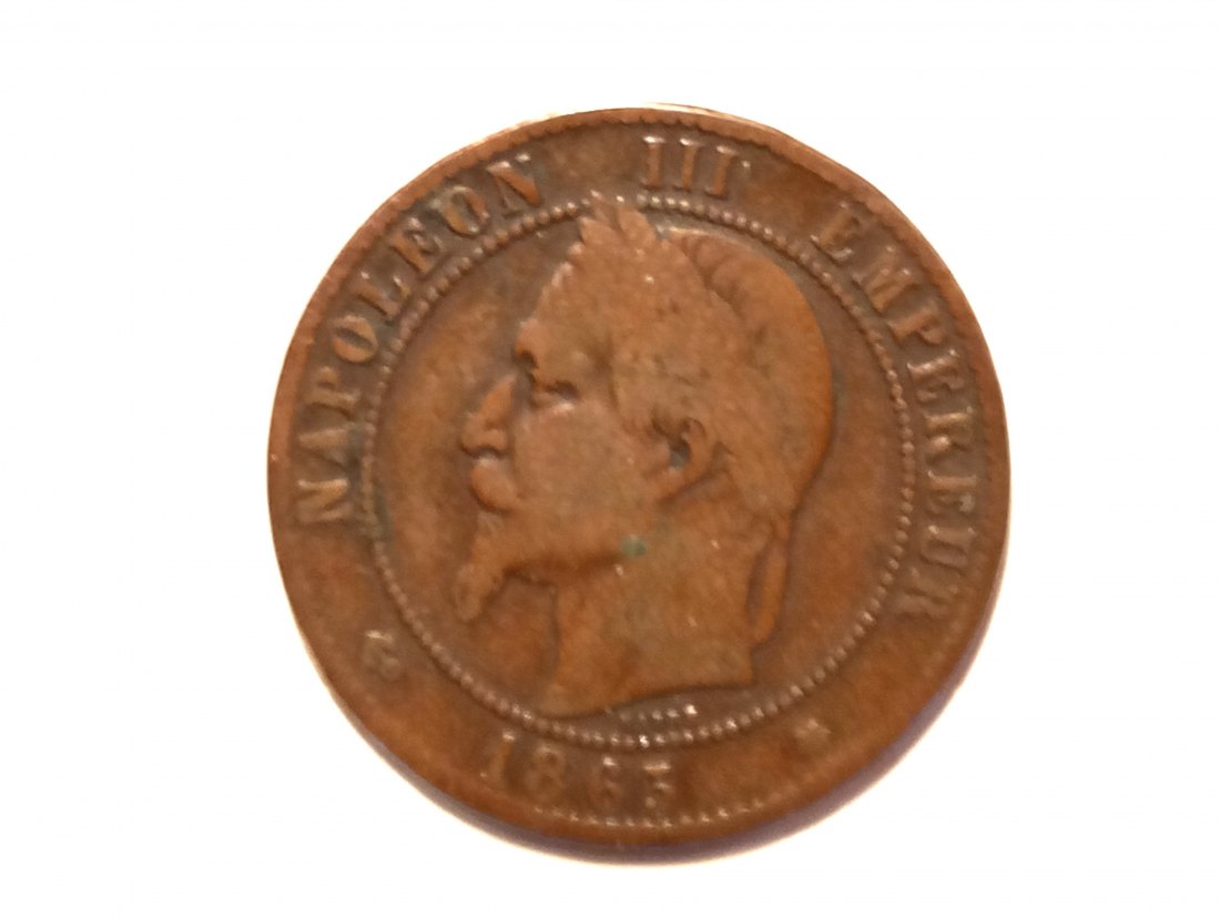 Frankreich Napoleon III. 10 Centimes 1865 s-ss
