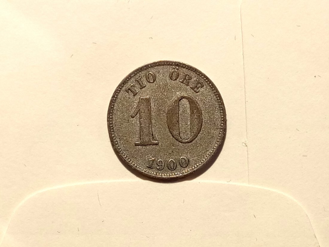 Schweden 10 Öre 1900 vz Silber