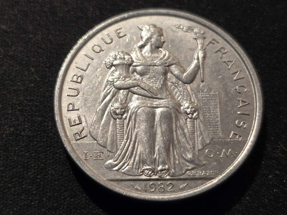  Franz. Polynesien 5 Franc 1982 VZ   