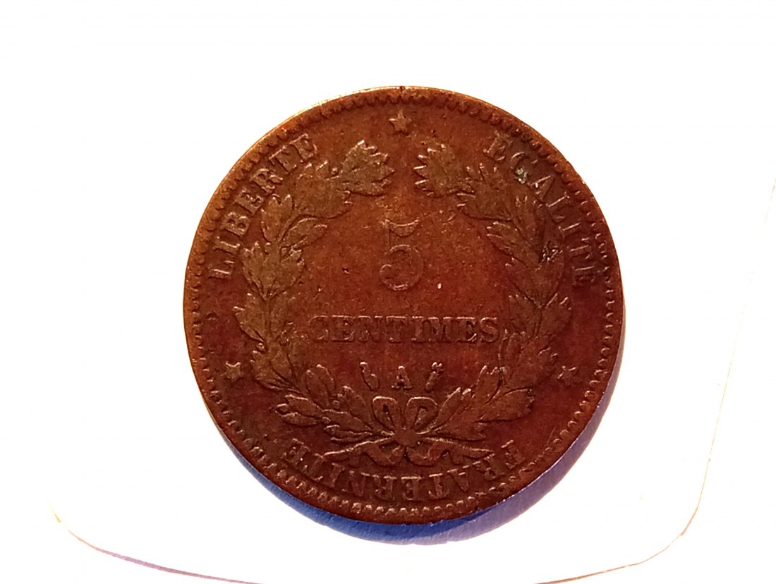  Frankreich 5 cent. 1885 A ss   