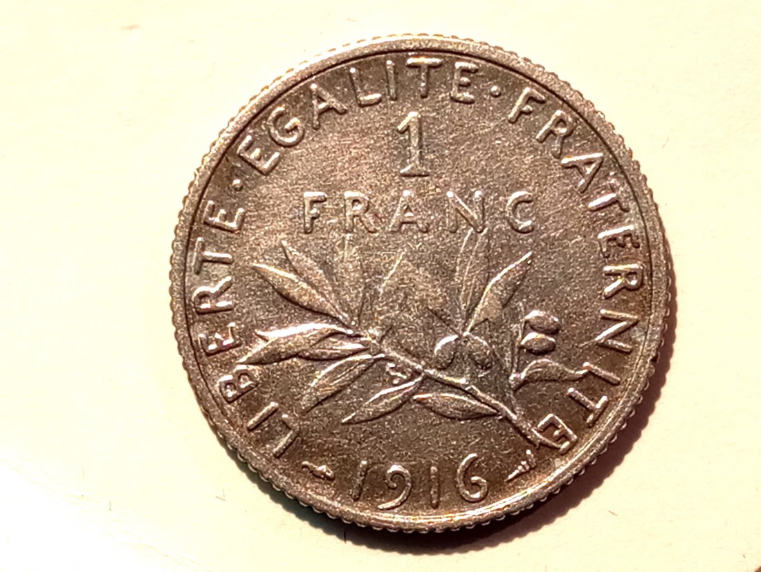 Frankreich 1 Franc 1916 Silber