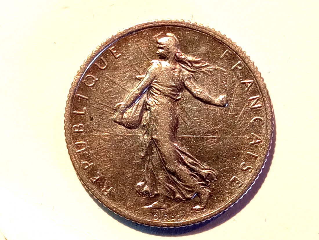  Frankreich 1 Franc 1916 Silber   