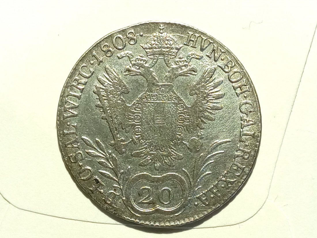  Österreich 20 Kreuzer 1808 B (Kremnitz) ss+   