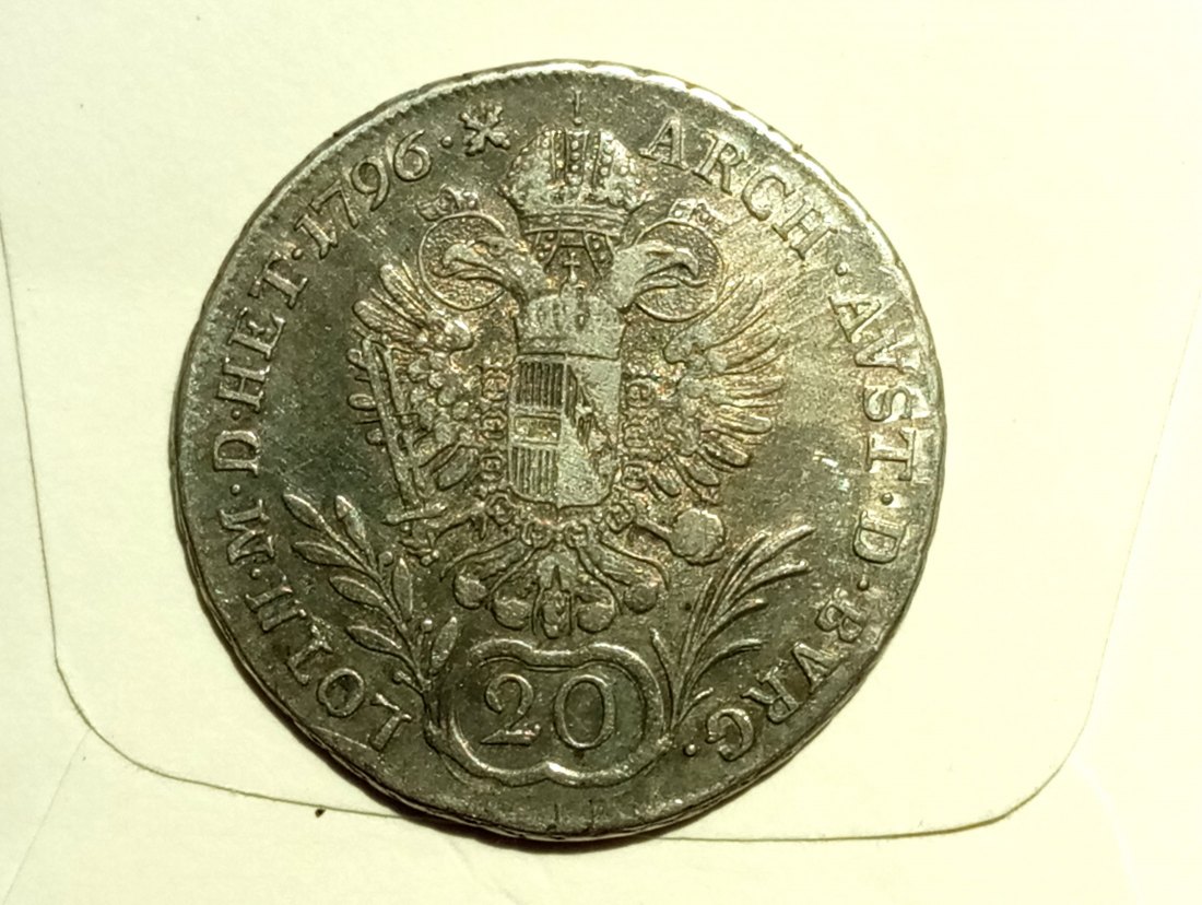  Österreich 20 Kreuzer 1796 E (Karlsburg) ss   