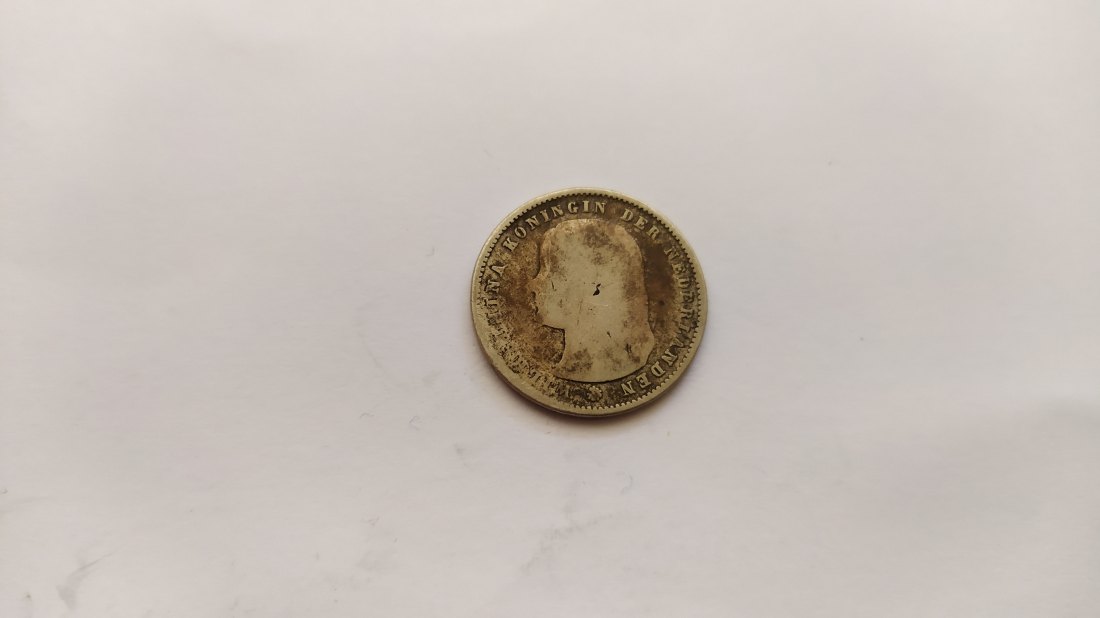 Netherlands.25 cents 1894.Silver 640. 3.29gr.