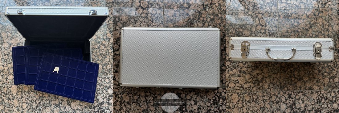  Münzenkoffer 40,5 x 9,5 x 24,5cm / 3x 24 Fächer á 4,5 x 4,5cm FM-Frankfurt   