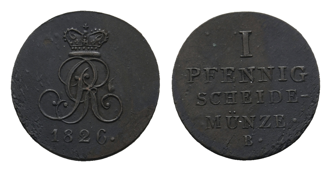  Altdeutschland; Kleinmünze 1826   