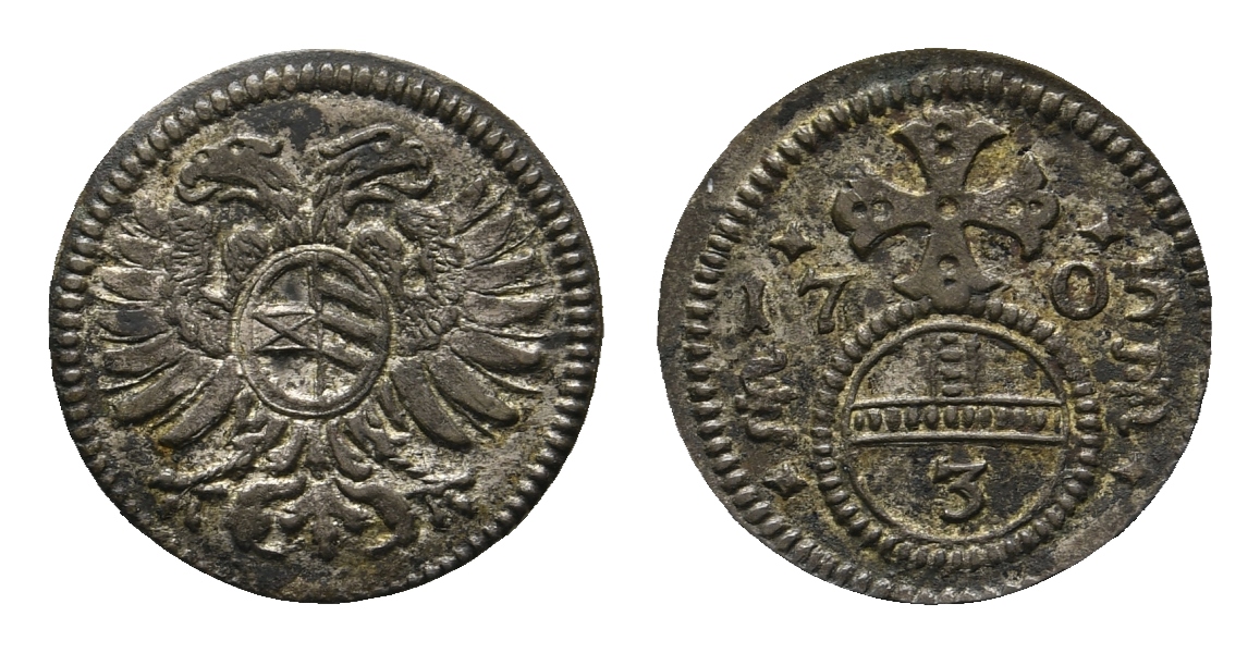  Altdeutschland; Kleinmünze 1705   