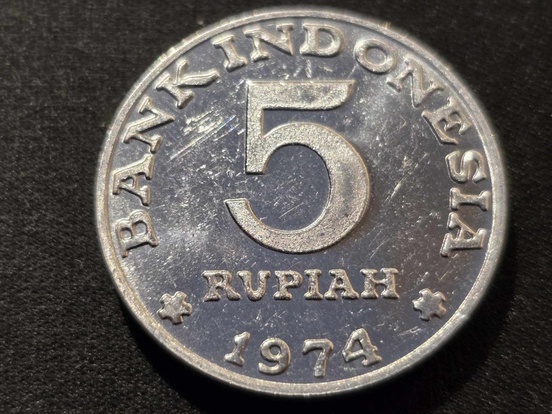  Indonesien 5 Rupiah 1974 -FAO-Familienplanung STG   