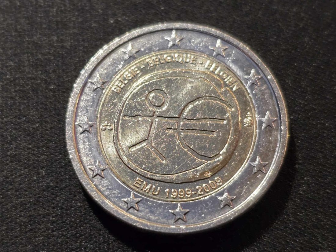  Belgien 2 Euro - 10 Jahre Euro 2009 STG   