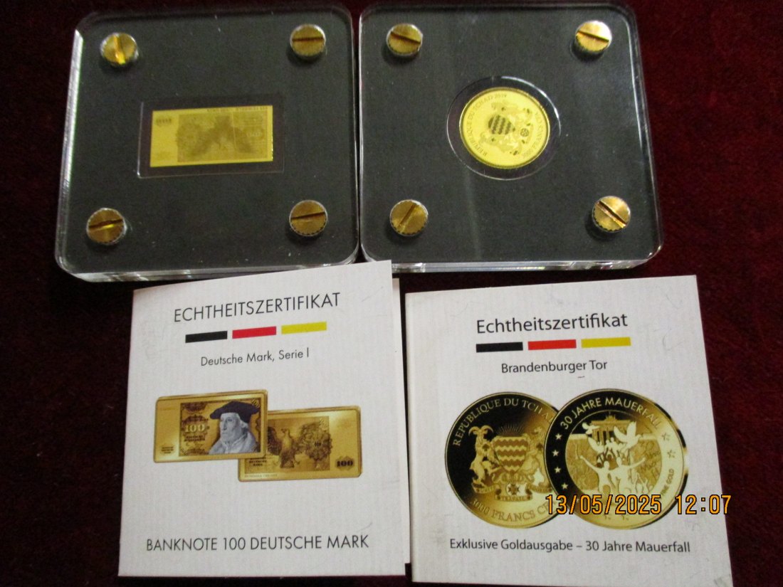  Anlagegold 999er Gold 2 x 1/500 Oz Gewicht fein 0,124 Gramm mit Zertifikat   