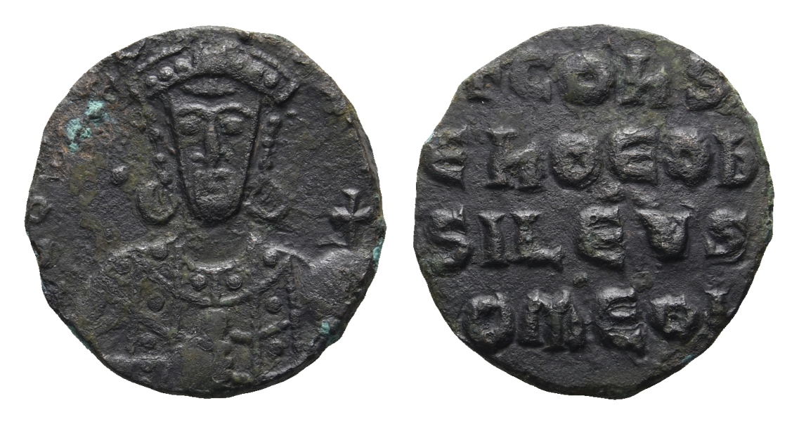  Antike; Byzanz; Kleinmünze; Bronze; 4,23 g   