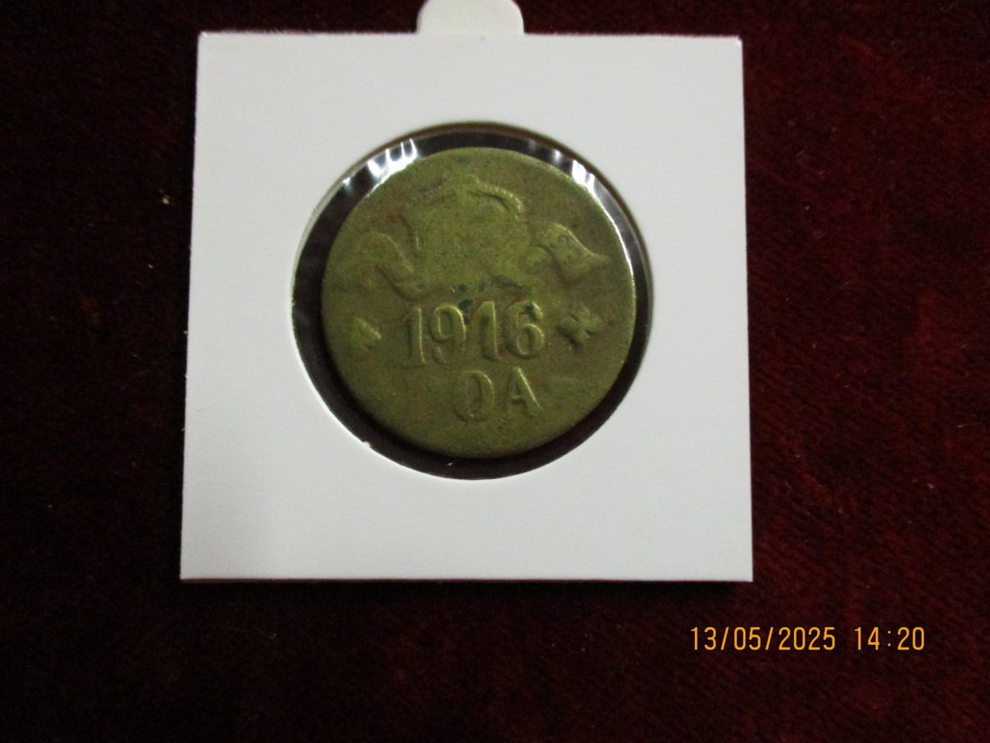  20 Heller 1916 Deutsch Ostafrika   