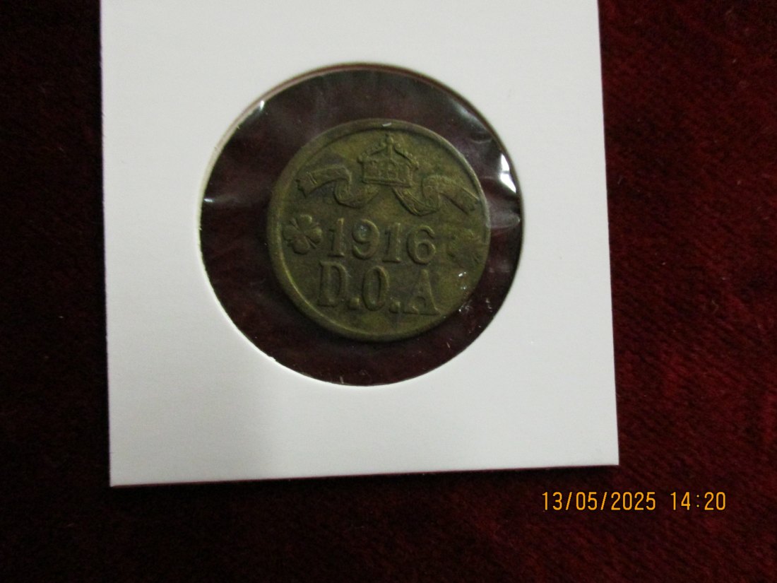  5 Heller 1916 Deutsch Ostafrika   