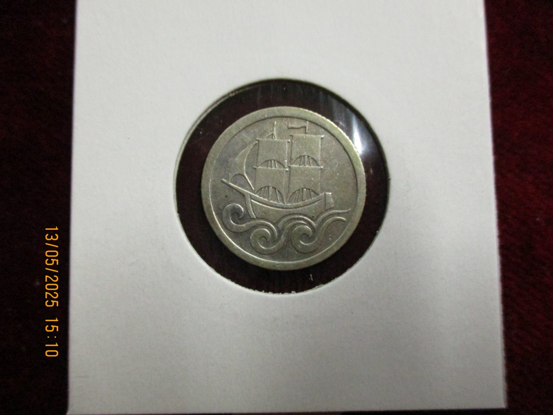  Silbermünze 1/2 Gulden 1923 Danzig 750er Silber Gewicht: 2,5g rau   
