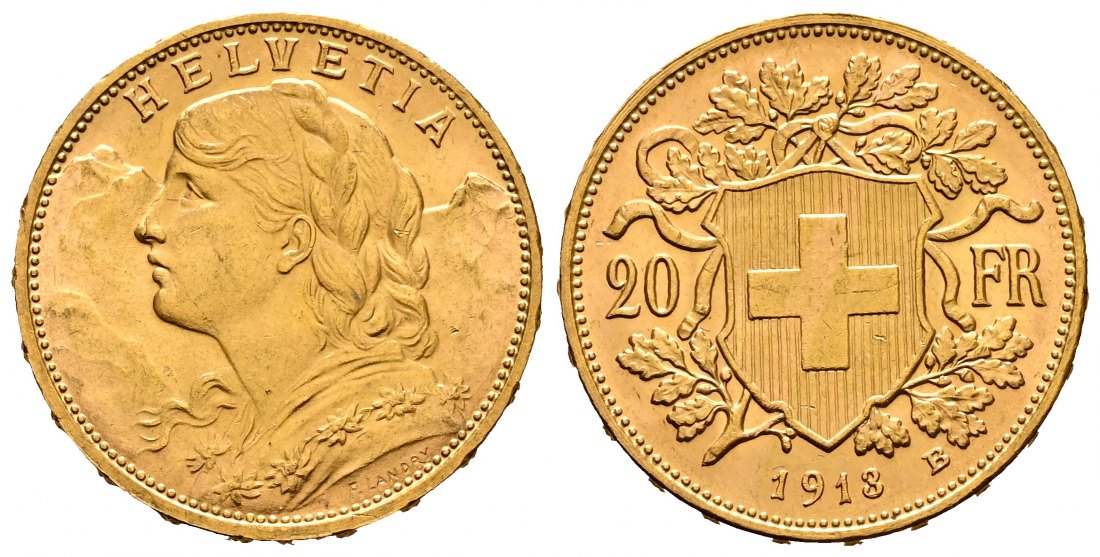 PEUS 2752 Schweiz 5,81 g Feingold. Vreneli 20 Franken GOLD 1913 B Kratzer, Vorzüglich