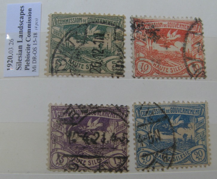  1920,  Upper Silesia- Plebiscite Commission, stamp series:„Silesian Landscapes”   