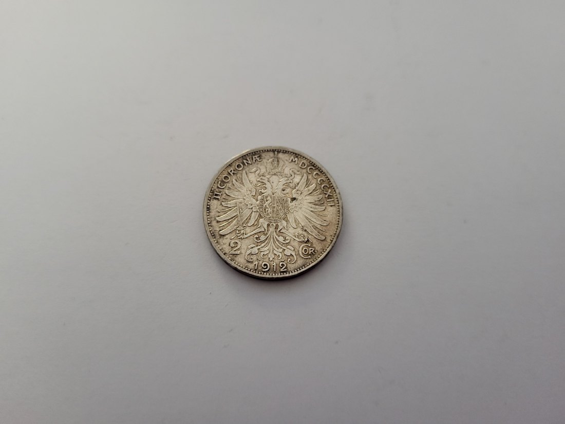  2 Kronen 1912 silber 8,35g fein Kronenwährung Österreich Franz Joseph I. Spittalgold9800 (1281)   